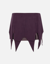 Minigonna in viscosa F24N0705 EGGPLANT AVAVAV