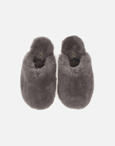 "Closed toe sheepskin fur slipper" FW161000L CHA MOU