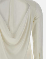 Camicia " Daily" in georgette con cravattino CA10952E2 360 ELISABETTA FRANCHI