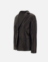 Giacca "Ginger" in pelle GINGERX NERO MONO