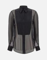 "Sheer Silk tuxedo shirt" 32126 1433 FILIPPA K