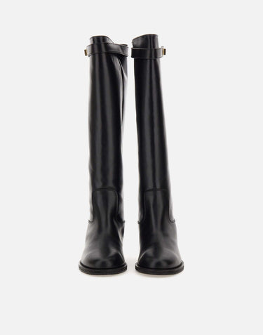 Stivali "Santa Monica" in pelle 3807 NERO VIA ROMA 15