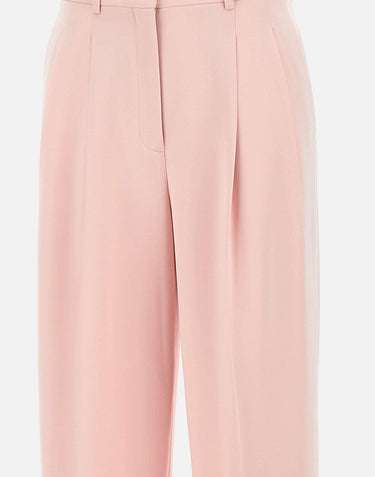 Pantaloni "Dbl Pleat" in crepe Admiral O1109201 Q2D THEORY