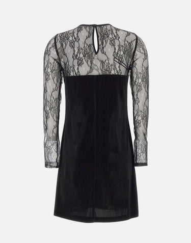 Abito in velluto con pizzo MF5466J4952 22222 LIU-JO