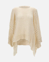 Maglione in lana e alpaca W08060280 24WHITE MAURIZIO MYKONOS