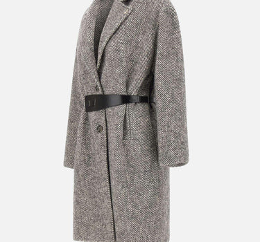 Cappotto in cotone, lana e alpaca CF5394TS74A M9849 LIU-JO