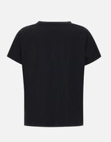 T-shirt "Basiluzzo" in cotone Supima BASILUZZO BLACK LOULOU DE SAISON