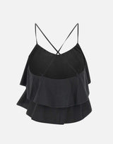 "Tank top volant mixed fabric" T35218 11 SUN68