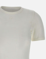 "Signature contrast t-shirt" 125JTS017JS0069 0001 COURREGES