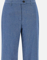 Pantaloni "Nelly chinos" in lino e cotone P390NL 2914INDA RE-HASH