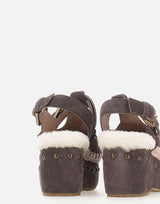 "Suede Clog with Stones" FW611006A MOCHA MOU