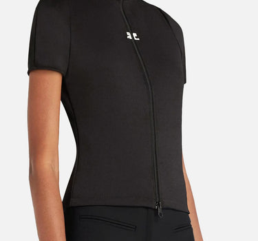Top "Interlock Zipped" 325JTO446JS0250 BLACK COURREGES