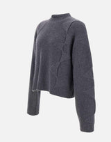 Maglia "Cropped Spiral Knit" M07063 DGY05 HELIOT EMIL