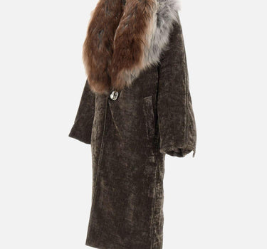 Cappotto con shearling DY002 BROWN JACQUES WEI