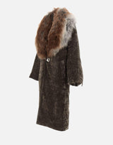 Cappotto con shearling DY002 BROWN JACQUES WEI