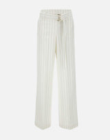 Pantaloni gessati a vita alta CA5236T1969 MM26E LIU-JO