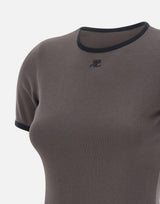 T-shirt "Signature Contrast" 125JTS017JS0203 BLACK COURREGES