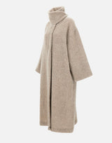 Cappotto in lana emohair W07100680 50LTBROWN MAURIZIO MYKONOS