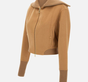 "Double Faced Bomber Jacket" 1325WJK006480A CAMEL VICTORIA BECKHAM