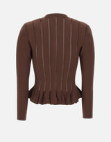 Giacca in maglia con dettagli à jour MK07S56E2 EA3 ELISABETTA FRANCHI