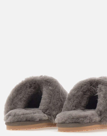 "Closed toe sheepskin fur slipper" FW161000L CHA MOU