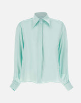 Camicia in seta H225SHRT TEAL HEBE STUDIO