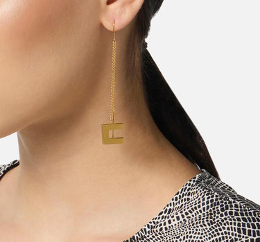 Orecchini pendenti con logo OR16A56E2 U95 ELISABETTA FRANCHI