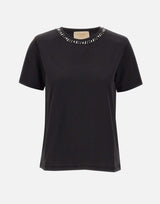 T-shirt con decorazione di cristalli RIJDK001 0001 KAOS