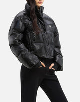 "Cropped Vinyl Puffer Jkt" 323CMA106VY0016 BLACK COURREGES