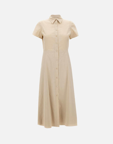 Abito "Good  crunch" in lino e viscosa O0203611 D59 THEORY
