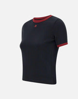 T-shirt "Signature Contrast" in cotone 125JTS017JS0203 B087 COURREGES