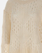 Maglione in lana e alpaca W08210280 24WHITE MAURIZIO MYKONOS