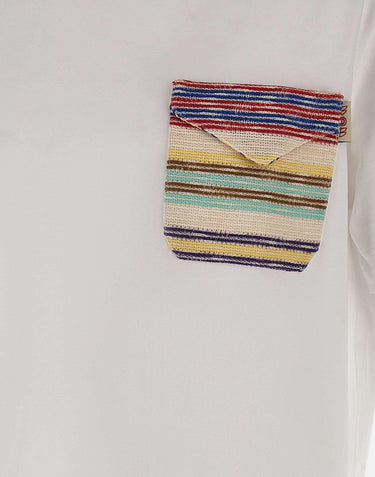 T-shirt "Lit" in cotone LITVR0331 BIANCO BOB