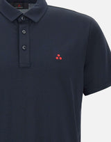 Polo " Mezzola 02" in piquet di cotone e seta <BR/> PEU5471 99012182215 PEUTEREY