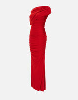 Abito monospalla con drappeggio 2A644A N0313 BLUMARINE
