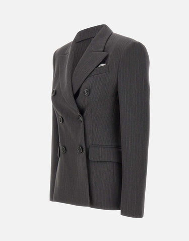 Blazer doppiopetto gessato CF5232T054A C378B LIU-JO