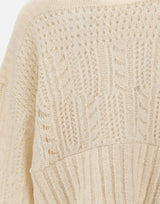 Maglione lana e alpaca W08150280 24WHITE MAURIZIO MYKONOS