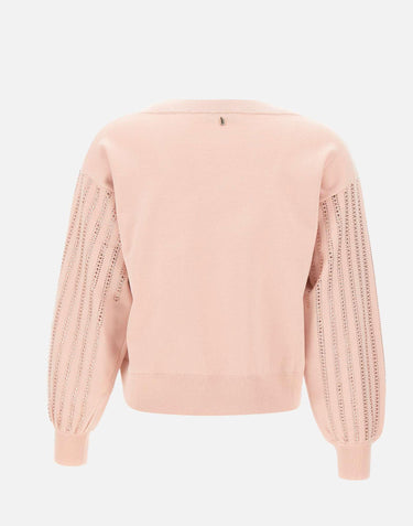 Maglia con strass CF5271MA96E M9992 LIU-JO
