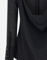 Camicia " Daily" in georgette con cravattino CA10952E2 110 ELISABETTA FRANCHI
