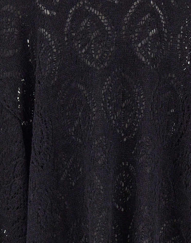 Maglione in lana e alpaca W08130280 33BLACK MAURIZIO MYKONOS