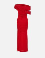 Abito monospalla con drappeggio 2A644A N0313 BLUMARINE