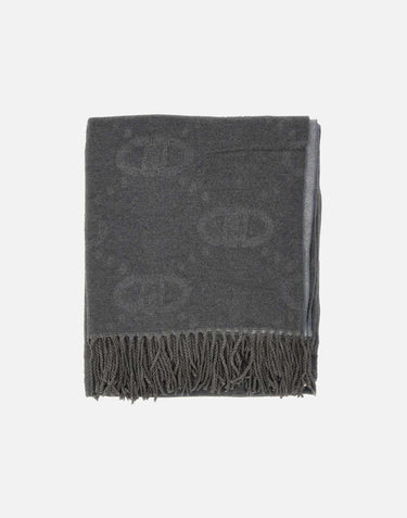 Poncho con logo e frange 2F5034T0300 71502 LIU-JO