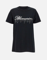 T-shirt in jersey di cotone 4T063A N0990 BLUMARINE