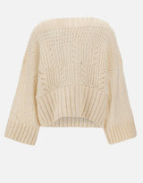 Maglione lana e alpaca W08150280 24WHITE MAURIZIO MYKONOS