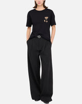 T-shirt con ricamo e strass MF5416JS923 M9957 LIU-JO