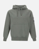 "Brushed and Emerized Diagonal Fleece Hooded Sweatshirt" 19CMSS719A 006372R921 C.P. COMPANY