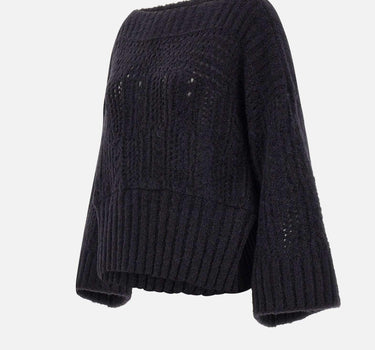 Maglione lana e alpaca W08150280 33BLACK MAURIZIO MYKONOS