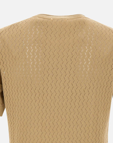 T-shirt "Waves" in cotone WAVESUNICA CAMMELLO BOB