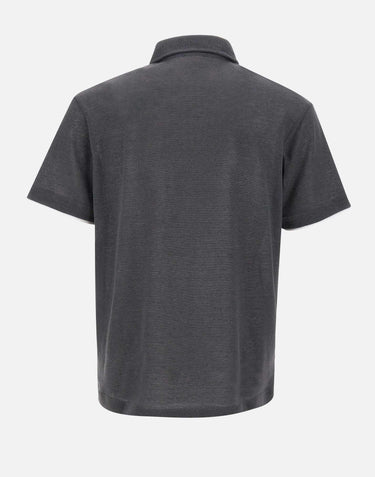 Polo "Bridge" in cotone e lino BRIDGEVR0326 PIOMBO BOB