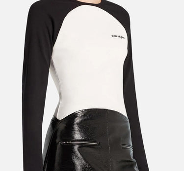 Maglia "Circle Contrast Ls" 325JTS228JS0203 WHTBLK COURREGES